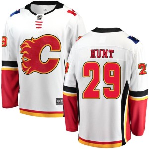 Dryden Hunt Men's Fanatics Branded Calgary Flames Breakaway White Away Jersey