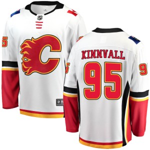Johannes Kinnvall Men's Fanatics Branded Calgary Flames Breakaway White Away Jersey