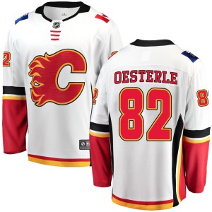 Jordan Oesterle Men's Fanatics Branded Calgary Flames Breakaway White Away Jersey
