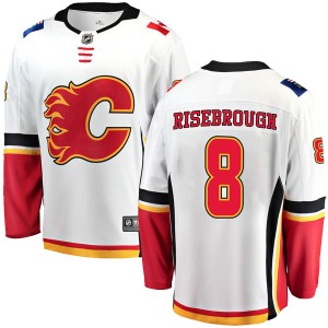 Doug Risebrough Men's Fanatics Branded Calgary Flames Breakaway White Away Jersey