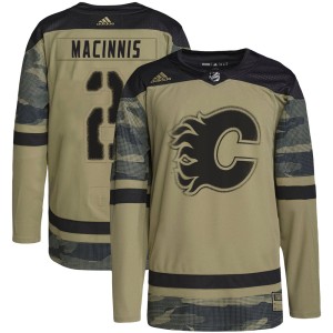 Al MacInnis Men's Adidas Calgary Flames Authentic Camo Military Appreciation Practice Jersey