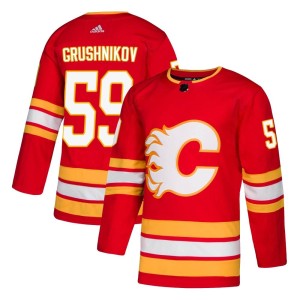 Artem Grushnikov Youth Adidas Calgary Flames Authentic Red Alternate Jersey