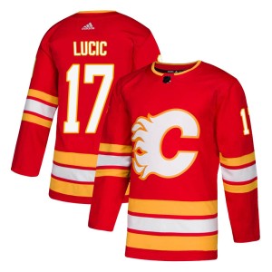 Milan Lucic Youth Adidas Calgary Flames Authentic Red Alternate Jersey