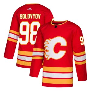 Ilya Solovyov Youth Adidas Calgary Flames Authentic Red Alternate Jersey