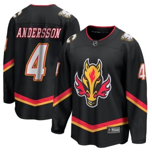 Rasmus Andersson Youth Fanatics Branded Calgary Flames Premier Black Breakaway 2022/23 Alternate Jersey