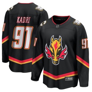 Nazem Kadri Youth Fanatics Branded Calgary Flames Premier Black Breakaway 2022/23 Alternate Jersey