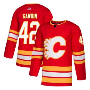 Glenn Gawdin Men's Adidas Calgary Flames Authentic Red Alternate Jersey