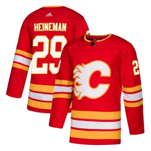 Emil Heineman Men's Adidas Calgary Flames Authentic Red Alternate Jersey