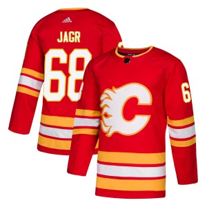 Jaromir Jagr Men's Adidas Calgary Flames Authentic Red Alternate Jersey
