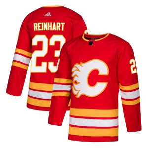 Paul Reinhart Men's Adidas Calgary Flames Authentic Red Alternate Jersey