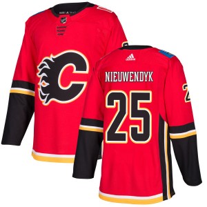 Joe Nieuwendyk Men's Adidas Calgary Flames Authentic Red Jersey