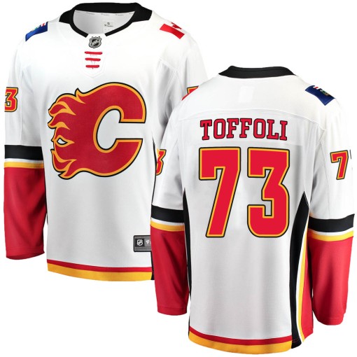 Tyler Toffoli Youth Fanatics Branded Calgary Flames Breakaway White Away Jersey