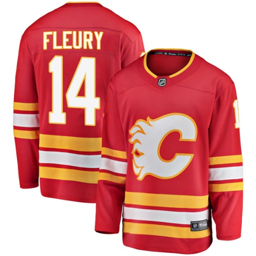 Theoren Fleury Men's Fanatics Branded Calgary Flames Breakaway Red Alternate Jersey