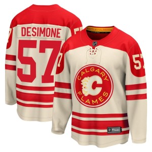 Nick DeSimone Men's Fanatics Branded Calgary Flames Premier Cream Breakaway 2023 Heritage Classic Jersey