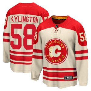 Oliver Kylington Men's Fanatics Branded Calgary Flames Premier Cream Breakaway 2023 Heritage Classic Jersey