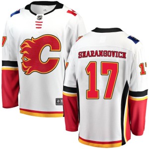 Yegor Sharangovich Youth Fanatics Branded Calgary Flames Breakaway White Away Jersey