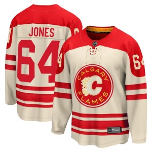 Ben Jones Youth Fanatics Branded Calgary Flames Premier Cream Breakaway 2023 Heritage Classic Jersey