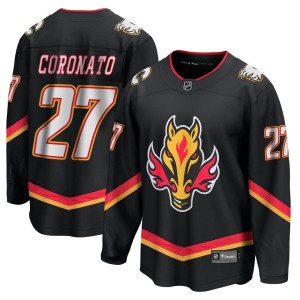 Matt Coronato Men's Fanatics Branded Calgary Flames Premier Black Breakaway 2022/23 Alternate Jersey