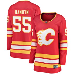 Noah Hanifin Women's Fanatics Branded Calgary Flames Breakaway Red Alternate Jersey