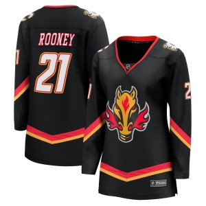 Kevin Rooney Women's Fanatics Branded Calgary Flames Premier Black Breakaway 2022/23 Alternate Jersey