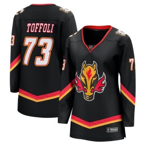 Tyler Toffoli Women's Fanatics Branded Calgary Flames Premier Black Breakaway 2022/23 Alternate Jersey