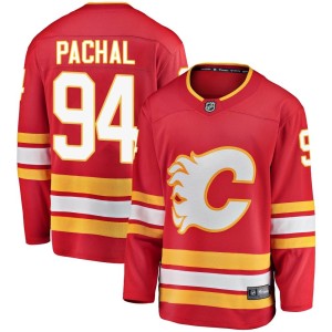 Brayden Pachal Men's Fanatics Branded Calgary Flames Breakaway Red Alternate Jersey