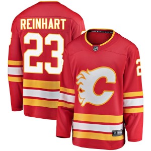 Paul Reinhart Men's Fanatics Branded Calgary Flames Breakaway Red Alternate Jersey