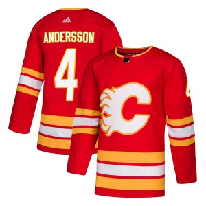 Rasmus Andersson Youth Adidas Calgary Flames Authentic Red Alternate Jersey