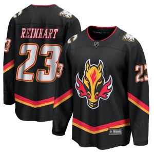 Paul Reinhart Youth Fanatics Branded Calgary Flames Premier Black Breakaway 2022/23 Alternate Jersey
