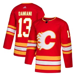 Riley Damiani Men's Adidas Calgary Flames Authentic Red Alternate Jersey