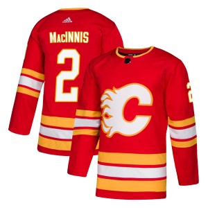 Al MacInnis Men's Adidas Calgary Flames Authentic Red Alternate Jersey
